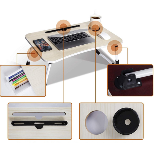 Table pliante multifonction pour ordinateur portable, lit ou canapé